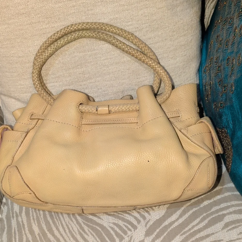 Cole Haan Beige Leather Satchel - Vintage - 2006